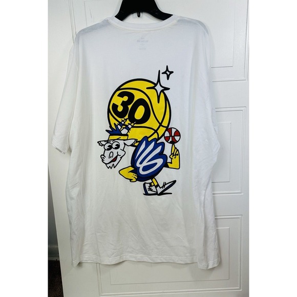 UNDER ARMOUR MENS STEPHEN CURRY DUB GOAT SHORT SLEEVE T Shirt 3xL NWOT White - Picture 3 of 4